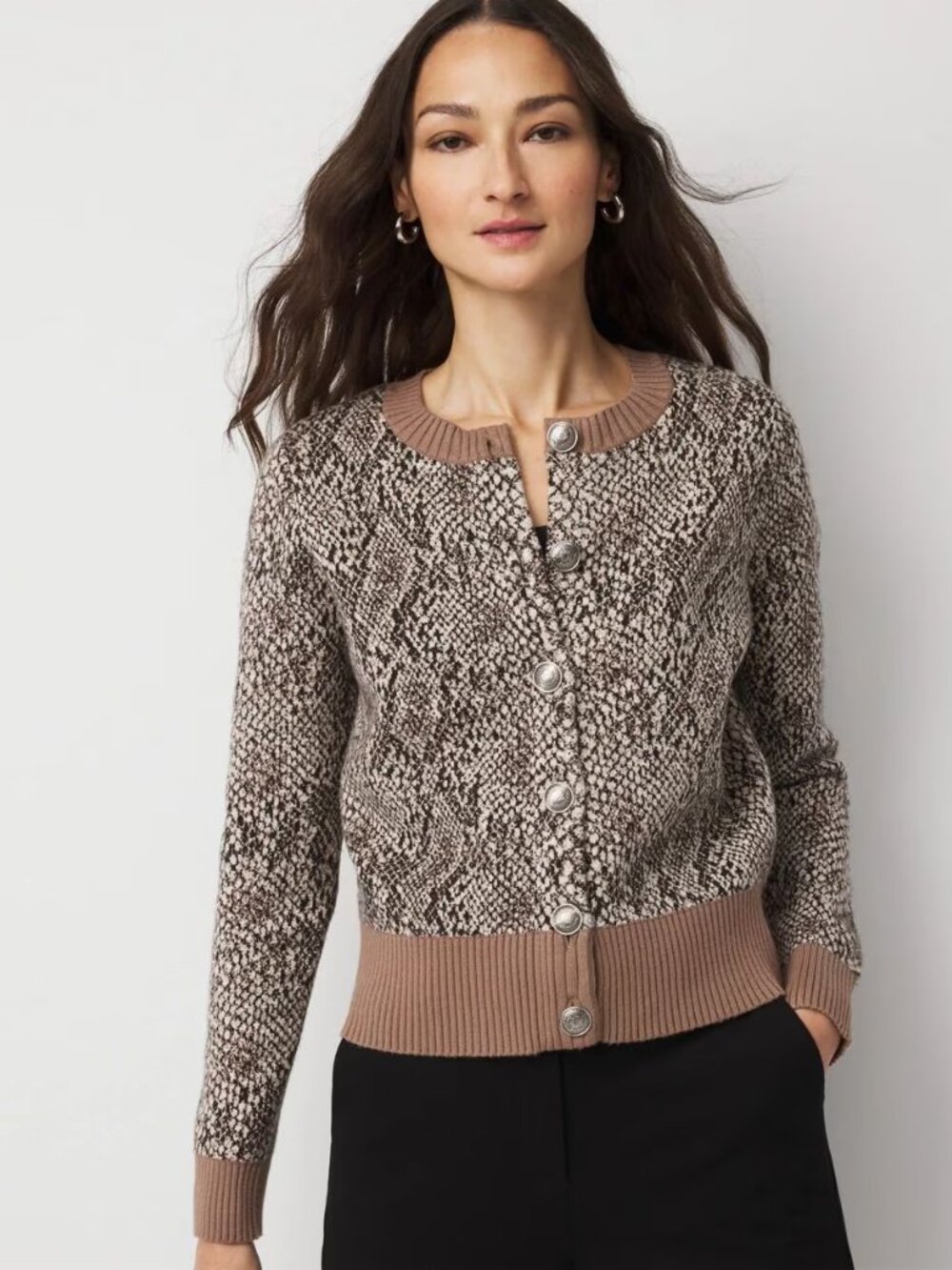 NWOT WHBM Snake Print Cardigan